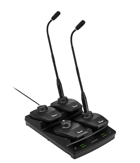 FOUR-BAY DESK STAND TRANSMITTER STATION WITH POWER